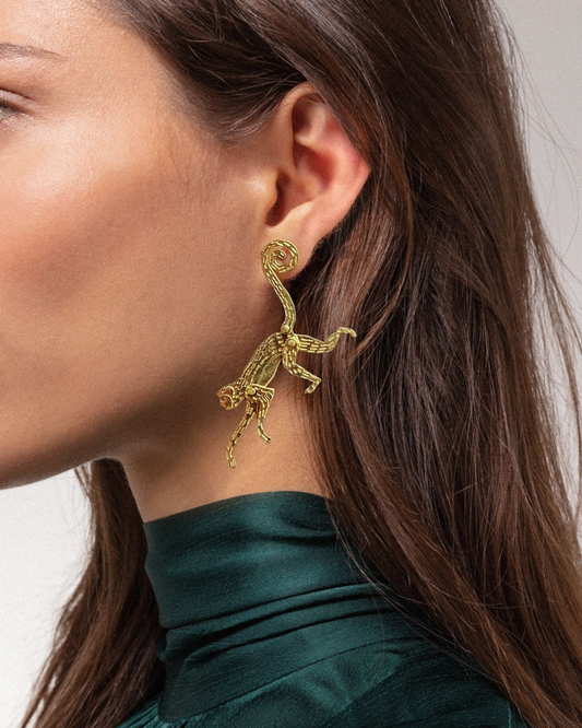 Moving Monkey Earrings